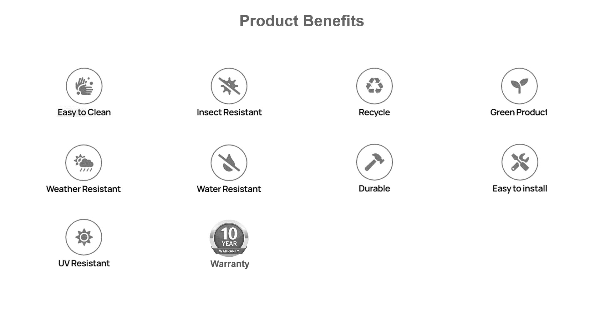 Product benefits